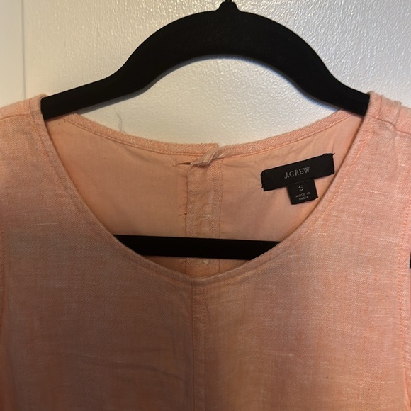 Women J crew Maxine button-back dress in linen size S - Picture 2 of 6